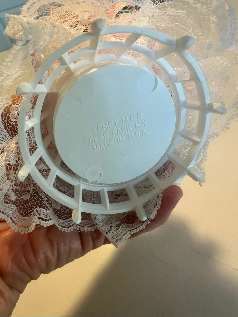 NIB Lomey Mfg Vintage Glass Swan and Heart Cake Topper